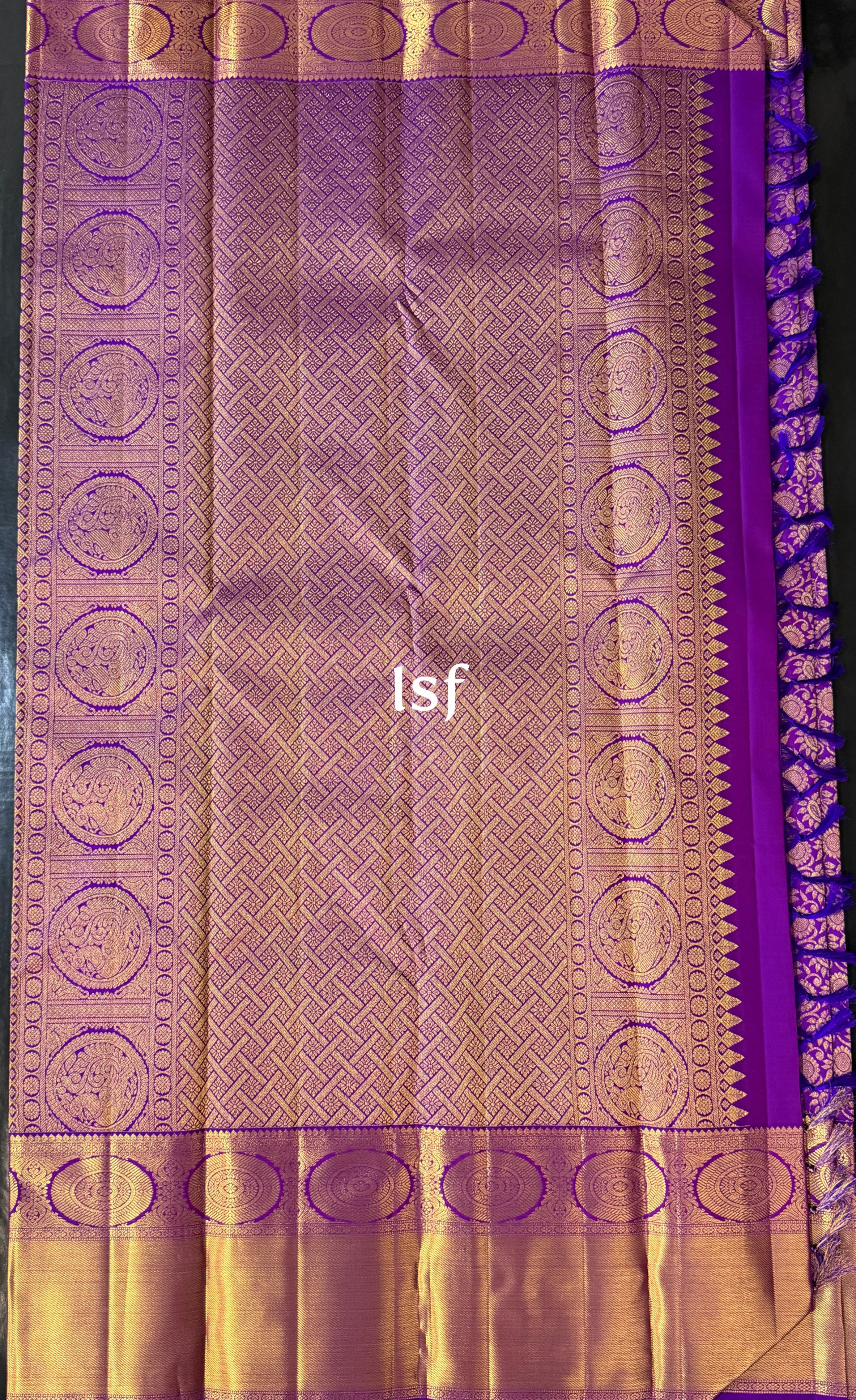 Royal Purple Kanchipuram Wedding Silk Saree