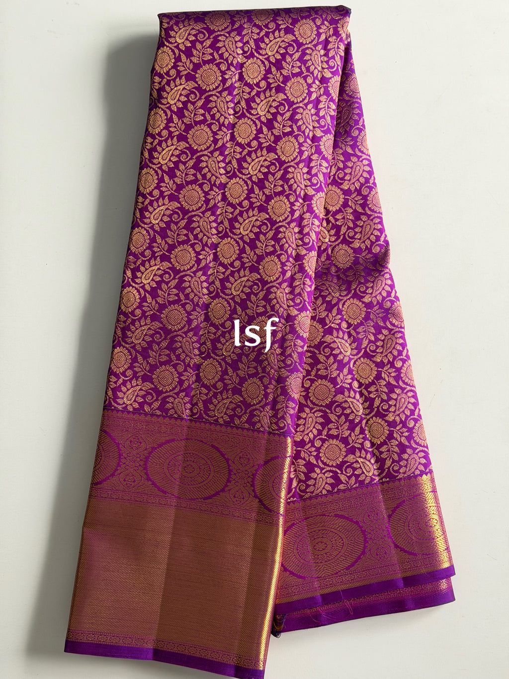 Royal Purple Kanchipuram Wedding Silk Saree