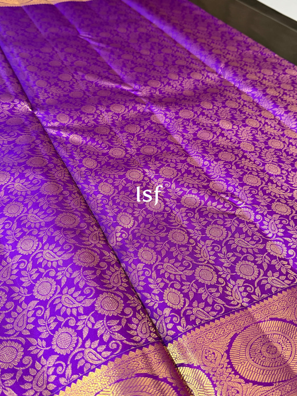 Royal Purple Kanchipuram Wedding Silk Saree