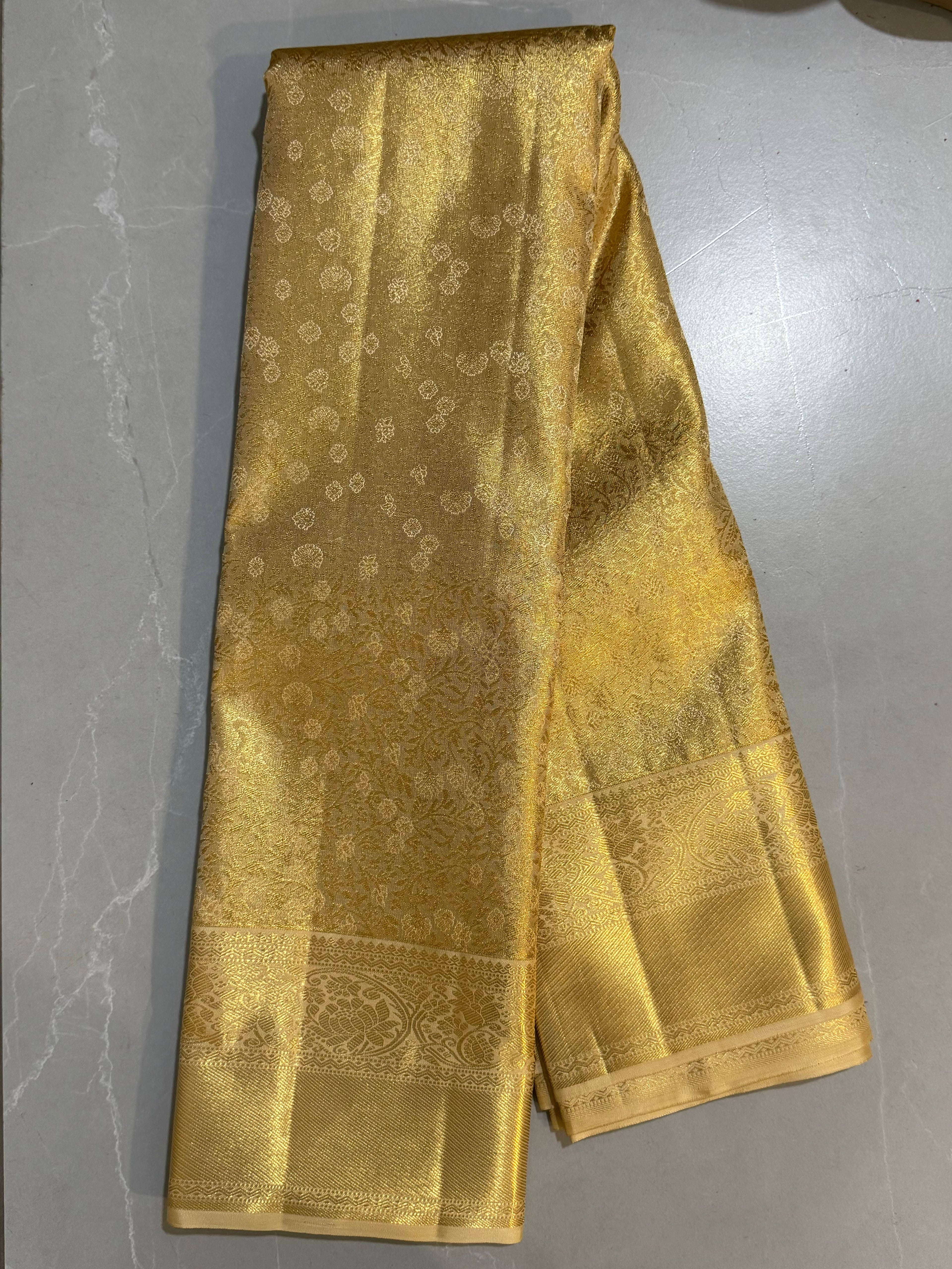 Kanchipuram Golden Tissue Silk Saree
