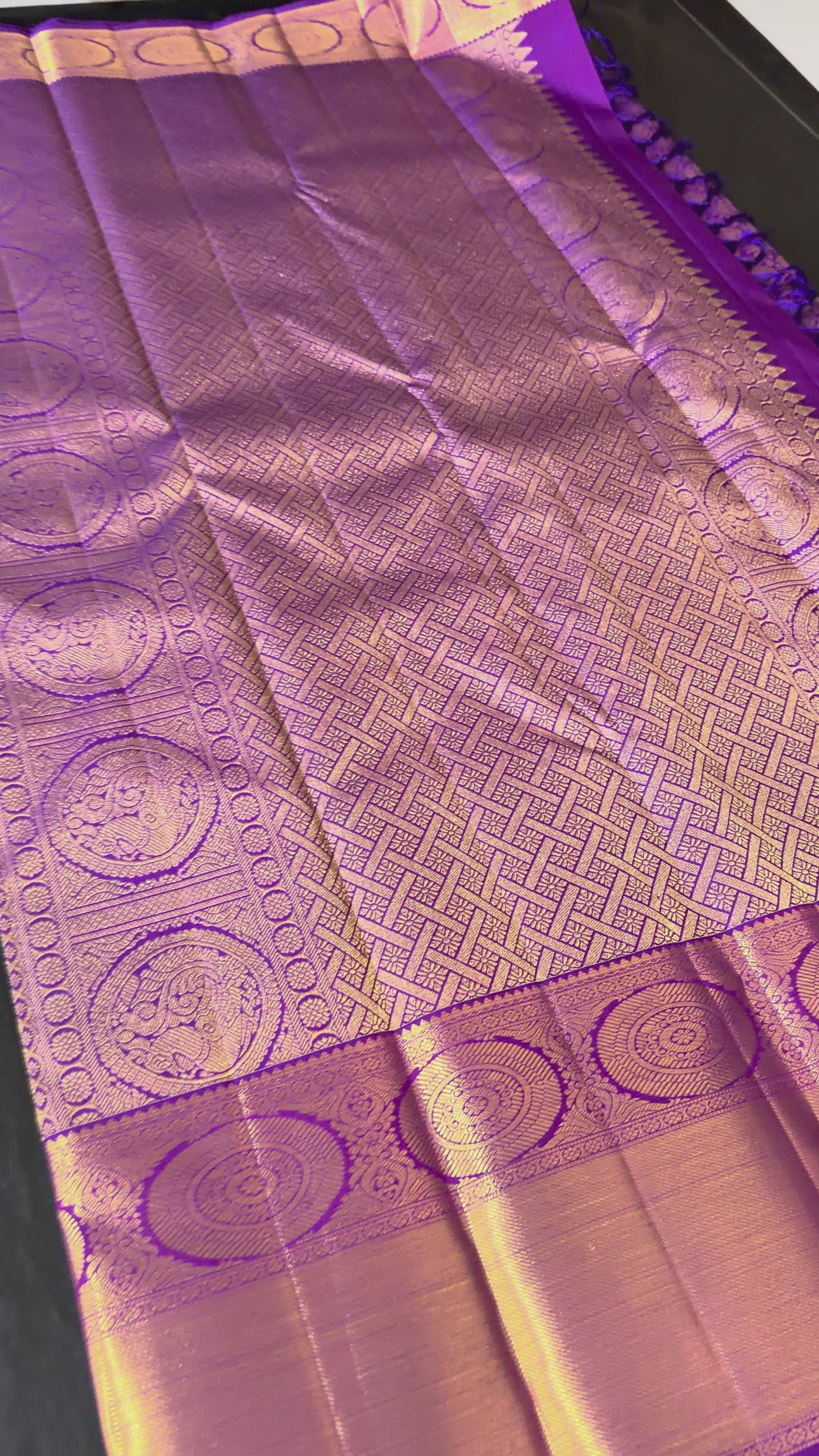 Royal Purple Kanchipuram Wedding Silk Saree